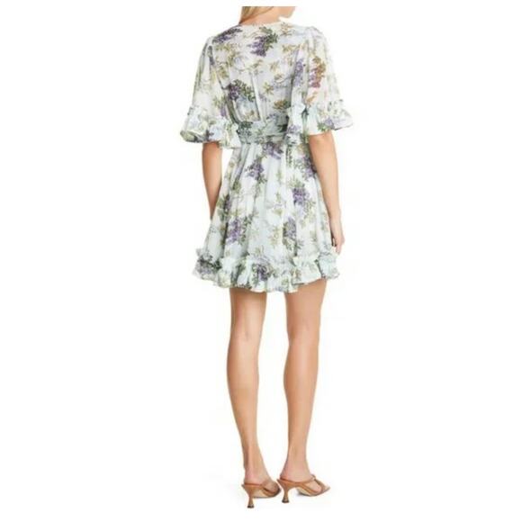 byTiMo Ruffle Chiffon Floral Print Mini Dress in Wallpaper Size S NWT - Picture 2 of 6